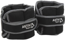 Aktivsport Csukló- és bokasúly Aktivsport 2x2 kg fekete-szürke, állítható (LKW-1401B)