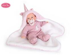 Antonio Juan Hangot adó baba rózsaszín unikornisos takaróval 27 cm