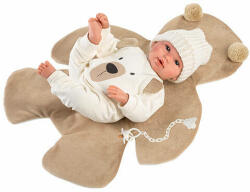 Llorens Újszülött síró baba macis ruhában 36 cm