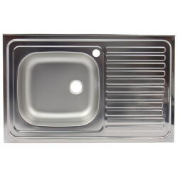 Zinox Chiuveta inox Zilan ZLN3736 80x50cm - cuva stanga, tratament anticalcar, design modern (ZLN3736ST) Chiuveta