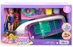 Mattel Barbie - Mermaid Power - Motorcsónak Malibu és babával (HHG60)