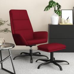 vidaXL Scaun de relaxare cu taburet, roșu vin, catifea (3097902)