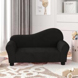 vidaXL Canapea pentru copii, negru, catifea (344163) Canapea