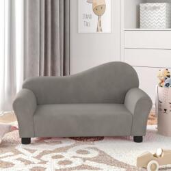 vidaXL Canapea pentru copii, gri deschis, catifea (344166) Canapea
