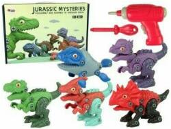 LeanToys Set 5 dinozauri pentru copii, jucarii demontabile cu surubelnita, 10419 (564887)