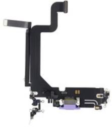  Apple iPhone 14 Pro Max töltő csatlakozós flex kábel, átvezető fólia (lightning) lila, gyári