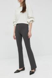 Marella pantaloni femei, culoarea gri, evazati, high waist 9BYY-SPD0HD_90X