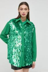 PINKO camasa femei, culoarea verde, cu guler clasic, relaxed 9BYY-KDD0B6_77X