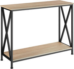 tectake 404671 tacoma konzol asztal 100x35x80.5cm - könnyű fa, tölgy sonoma