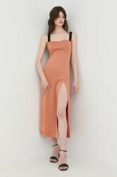 PINKO rochie culoarea portocaliu, maxi, drept 9BYY-SUD0FB_COP