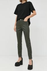 Marella pantaloni femei, culoarea verde, mulata, high waist 9BYY-SPD0AL_78X