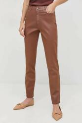 Marella pantaloni femei, culoarea maro, mulata, high waist 9BYY-SPD0AL_88X