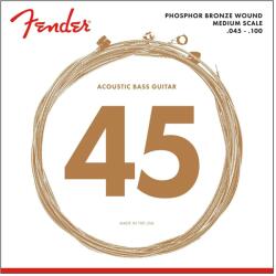 Fender 737060400 - 7060 Acoustic Bass Strings Set Phosphor Bronze . 45-. 100 Gauges - FEN054