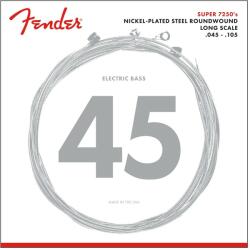 Fender 737250406 - 7250 Bass Strings, Nickel Plated Steel, Long Scale, 7250M . 045-. 105 Gauges, (4) - FEN043