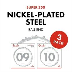 Fender 730250309 - Super 250L NPS Ball End Strings Set (. 009-. 042 Gauges) 3-Pack - FEN013
