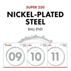 Fender 730250402 - Super 250 Guitar Strings Set Nickel Plated Steel Ball End 250XS Gauges . 008-. 038 - FEN009