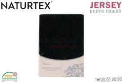 Naturtex fekete Jersey gumis lepedő 80-100x200 cm