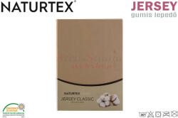 Naturtex homokbarna Jersey gumis lepedő 1480-200x200 cm