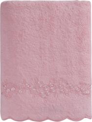 SOFT COTTON SILVIA csipkés fürdőlepedő 85 x 150 cm-es Rózsaszín / Pink