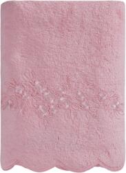 SOFT COTTON SILVIA 50 x 100 cm-es csipkés törölköző Rózsaszín / Pink