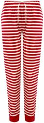 SF (Skinnifit) Pantaloni de pijama cu model în dungi pentru femei - Roșie / albă | L (SK085-1000312731)
