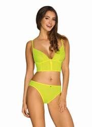 Obsessive Neonia kétrészes készlet cipzárral, neonsárga