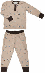 Nuuroo Pijama din bumbac organic pentru copii - Sara - Train - Nuuroo