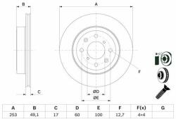 Bosch Disc frana BOSCH 0 986 479 E75 (0 986 479 E75) - automobilus