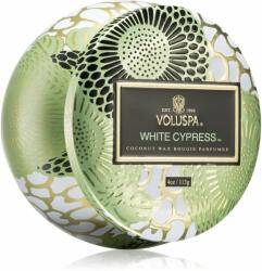 Voluspa Japonica Holiday White Cypress illatgyertya alumínium dobozban 113 g