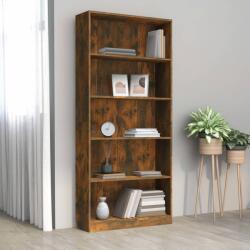vidaXL Bibliotecă 5 niveluri stejar fumuriu 80x24x175 cm lemn compozit (815393) Biblioteca