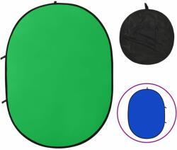 vidaXL Ecran fundal studio foto 2-în-1 verde&albastru 200x150 cm oval (190250) - vidaxl