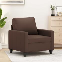 vidaXL Canapea de o persoană, maro, 60 cm, piele ecologică (348663) Canapea