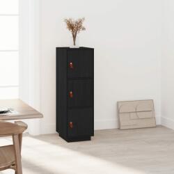 vidaXL Dulap înalt, negru, 34x40x108, 5 cm, lemn masiv de pin (820171) Comoda