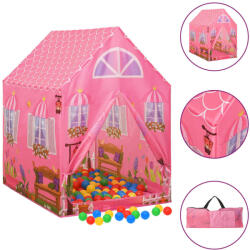 vidaXL Cort de joacă pentru copii, roz, 69x94x104 cm (93681) - vidaxl