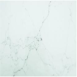 vidaXL Blat masă alb 80x80 cm 6 mm sticlă securizată design marmură (322257)
