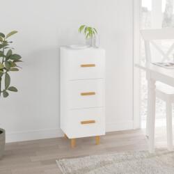 vidaXL Servantă, alb extralucios, 34, 5x34x90 cm, lemn compozit (812345) Comoda