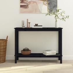 vidaXL Masă consolă, negru, 110x40x80 cm, lemn masiv de pin (822286)