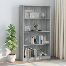 vidaXL Bibliotecă cu 4 niveluri gri sonoma 80x24x142 cm lemn compozit (815391) Biblioteca