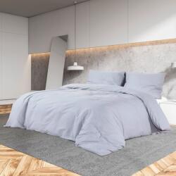 vidaXL Set cu husă de pilotă, gri, 225x220 cm, microfibră (135964) Lenjerie de pat