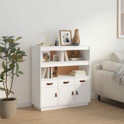 vidaXL Dulap înalt, alb, 100x40x108, 5 cm, lemn masiv de pin (820163) Comoda