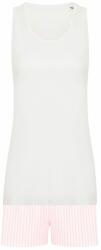 Towel City Rövid női pizsama szettben - Fehér / rózsaszín | XL (TC052-1000251569)