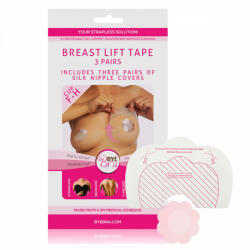 Bye Bra F-H - láthatatlan mellemelő - pink (6db) - szexshop