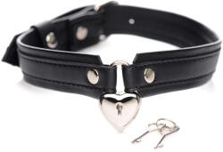 Strict Locking Heart Collar Black