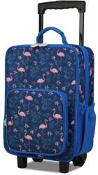 BONTOUR Minitrip kék flamingós 2 kerekű gyerek bőrönd (110221-Flamingo)