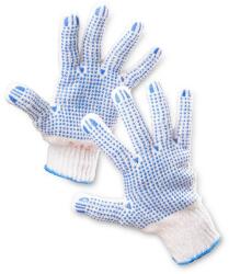  Manusi protectie, standard EN420, degete cauciucate cu polyurethan - marimea 10 - alb cu albastru (V0106001899100)