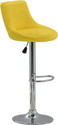 Scaun bar, înălțime reglabilă, rotativ, suport picioare, piele ecologica, galben, ABS 225