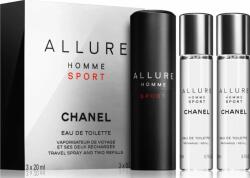 CHANEL Allure Homme Sport EDT M 1x Refillable 20 ml + 2x Refill 20ml