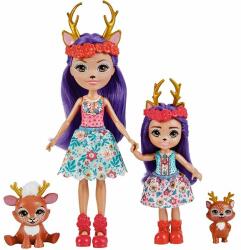 Mattel Enchantimals: Testvérbabák állatkákkal - Danessa és Danetta Deer (HCF80)