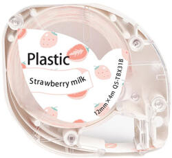 AIMO Etichete universale 12mm x 4m plastic model Strawberry milk Q5-TBX31B (AIQ5TBX31B)