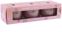 Yankee Candle Snowflake Kisses votív gyertya üvegben 3 x 37 g